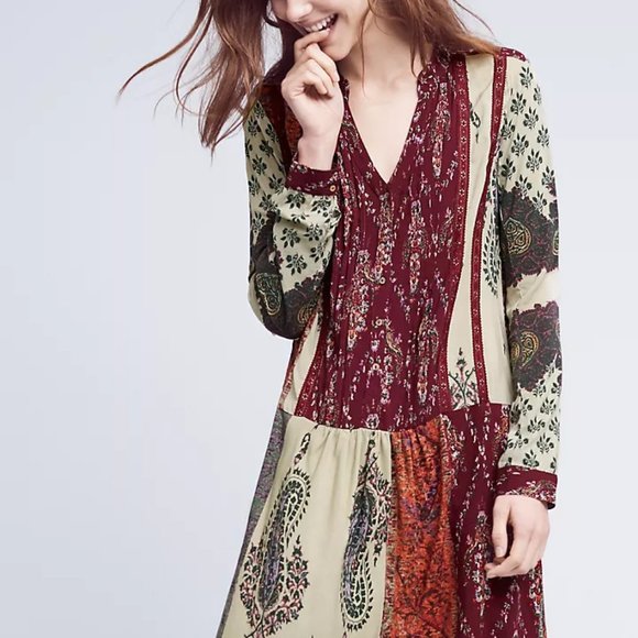 Anthropologie Tiny Patchwork Dress - Picture 1 of 7